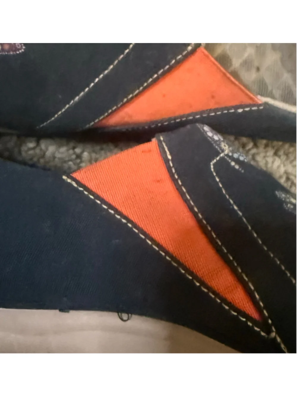 Women's UIN Slip-On “Pray for Goodness” Size 8 Black and Orange.